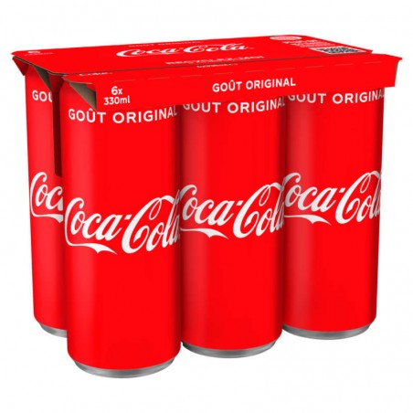 COCA COLA Soda original boites 6x33cl